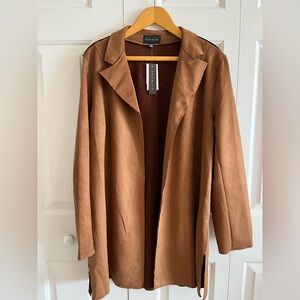 NWT - Premise Women’s Faux Suede Brown Coat (sz XL)